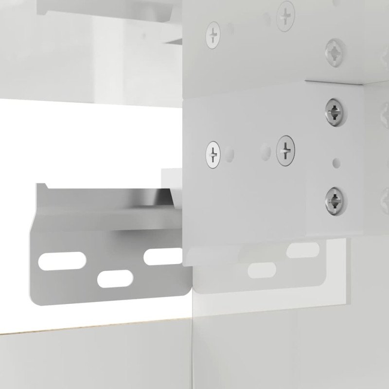 vidaXL Nástenné TV skrinky 4 ks lesklé biele 30,5x30x30 cm