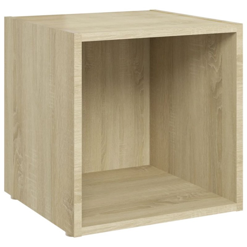 vidaXL TV skrinka farba duba sonoma 37x35x37 cm drevotrieska