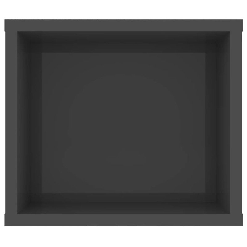 vidaXL Závesná TV skrinka, lesklá sivá 100x30x26,5cm, kompozitné drevo