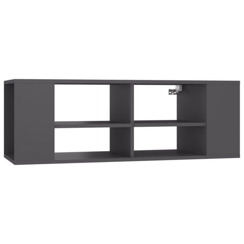 vidaXL Nástenná TV skrinka, sivá 102x35x35 cm, kompozitné drevo