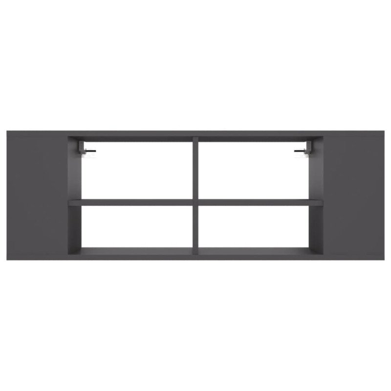 vidaXL Nástenná TV skrinka, sivá 102x35x35 cm, kompozitné drevo