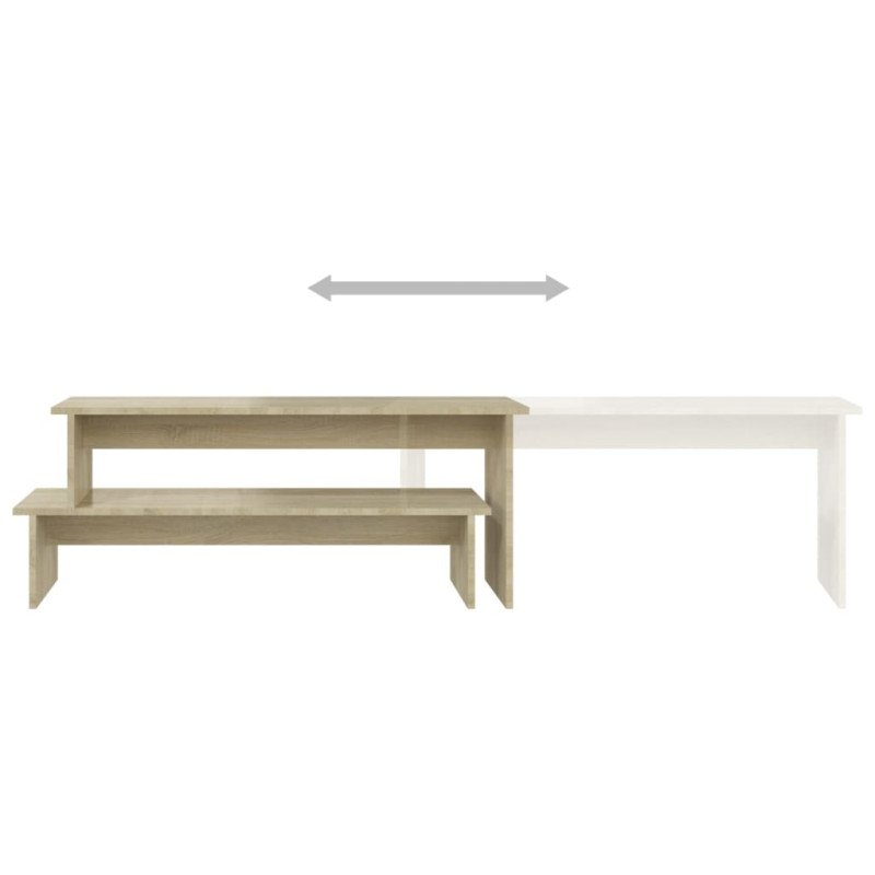 vidaXL TV skrinka dub sonoma 180x30x43 cm drevotrieska