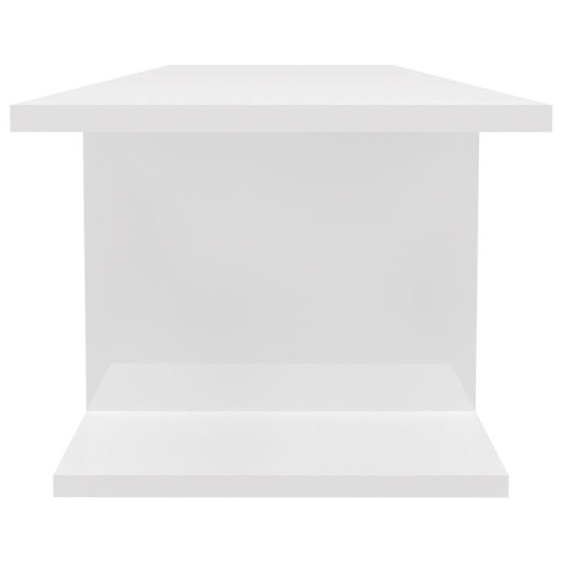 vidaXL Nástenná TV skrinka lesklá biela 103x30x26,5 cm