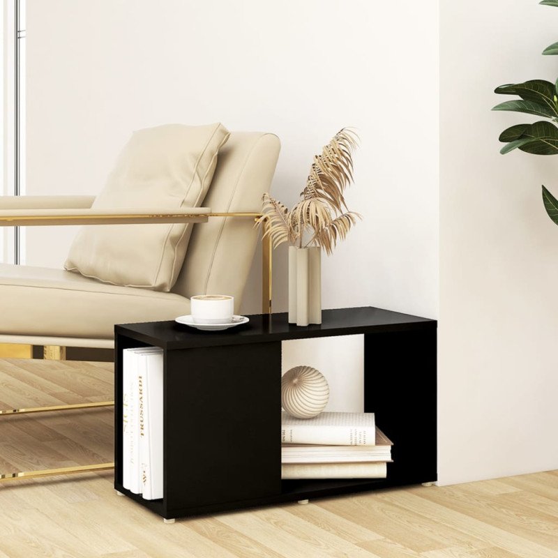 vidaXL TV skrinka, čierna 60x24x32cm, drevotrieska 