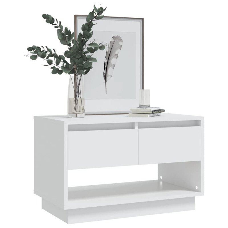vidaXL TV skrinka biela 70x41x44 cm drevotrieska