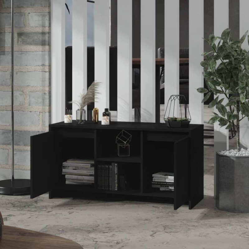 vidaXL TV skrinka čierna 102x37,5x52,5 cm drevotrieska