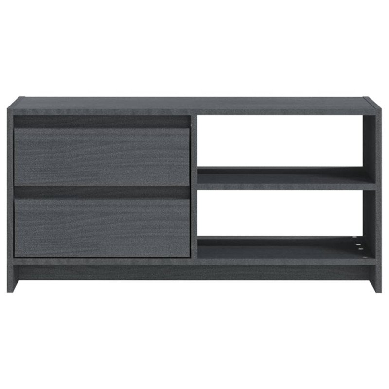 vidaXL TV skrinka sivá 80x31x39 cm borovicový masív