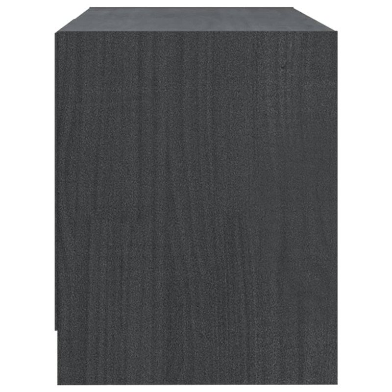 vidaXL TV skrinka sivá 80x31x39 cm borovicový masív