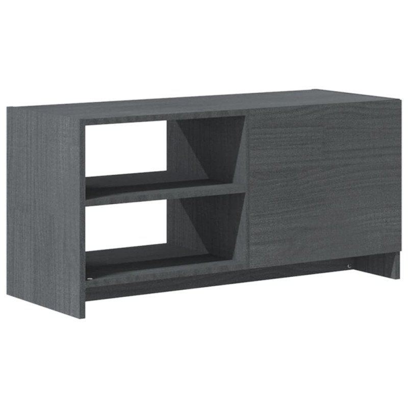 vidaXL TV skrinka sivá 80x31x39 cm borovicový masív
