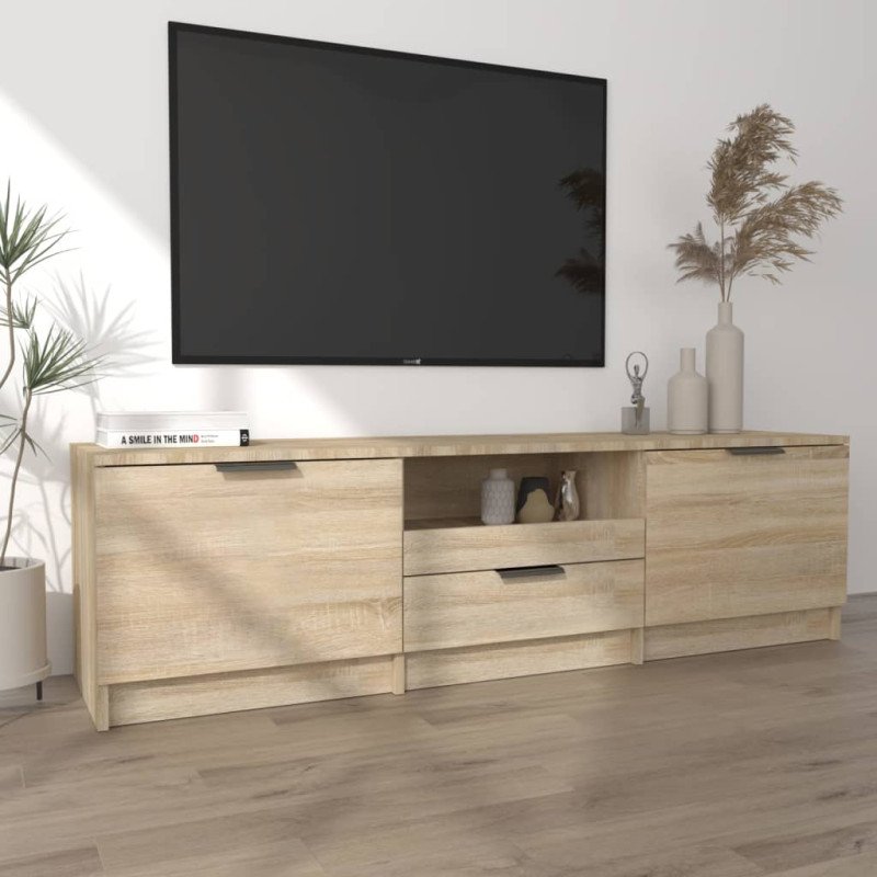 vidaXL TV stolík dub sonoma 140x35x40 cm spracované drevo