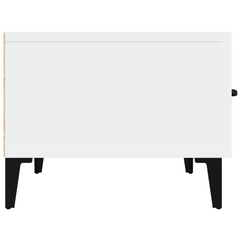 vidaXL TV stolík biely 150x34,5x30 cm spracované drevo