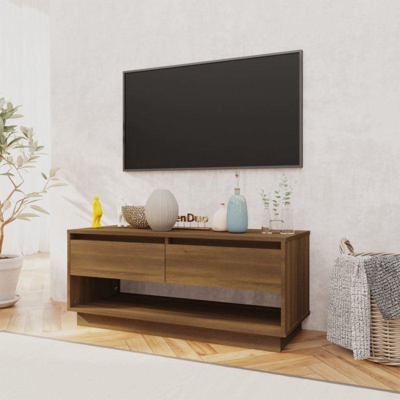 vidaXL TV skrinka hnedý dub 102x41x44 cm drevotrieska