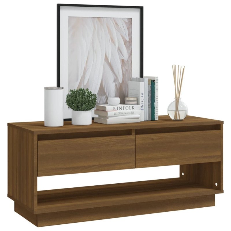 vidaXL TV skrinka hnedý dub 102x41x44 cm drevotrieska