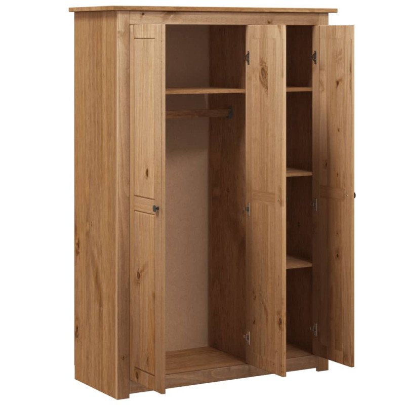 vidaXL 3-dverový šatník 118x50x171,5 cm borovicové drevo Panama Range