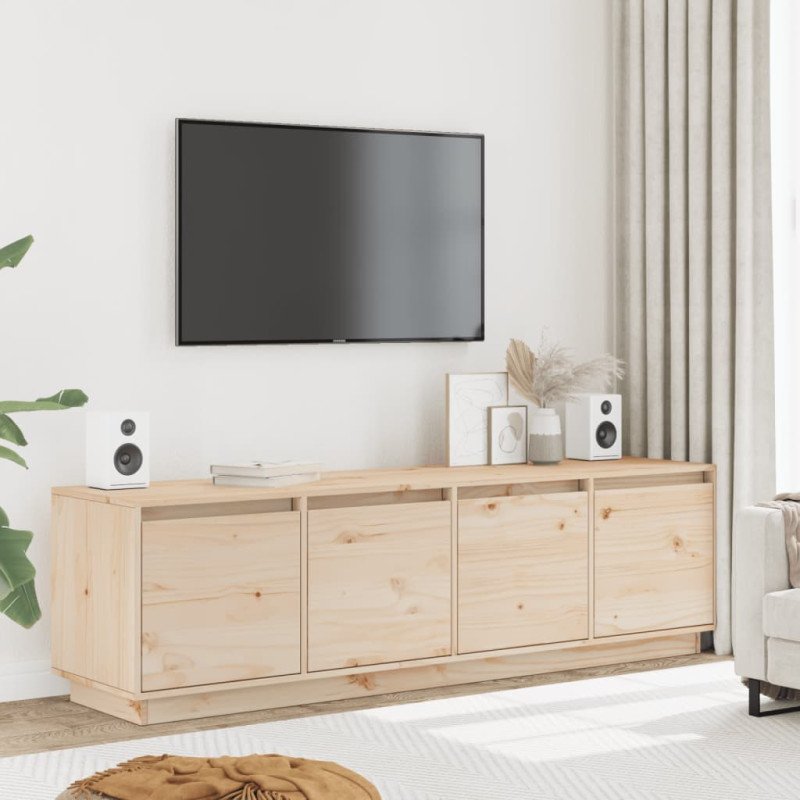 vidaXL TV skrinka 156x37x45 cm masívna borovica