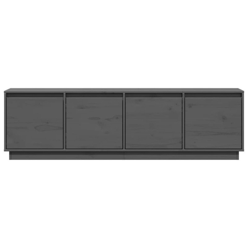 vidaXL TV skrinka sivá 156x37x45 cm masívna borovica