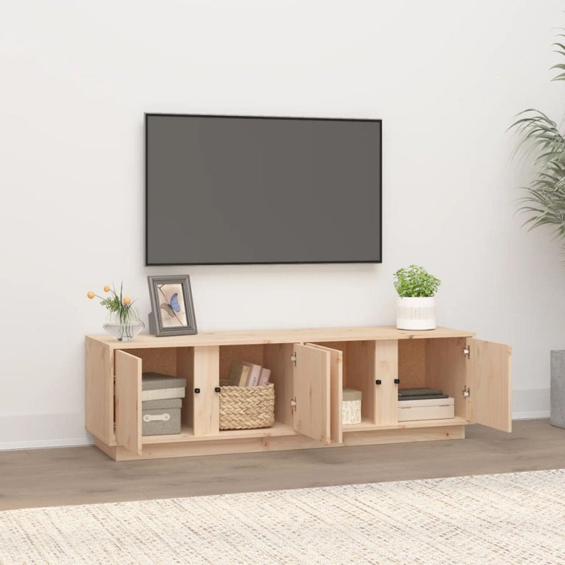 vidaXL TV skrinka 140x40x40 cm masívna borovica