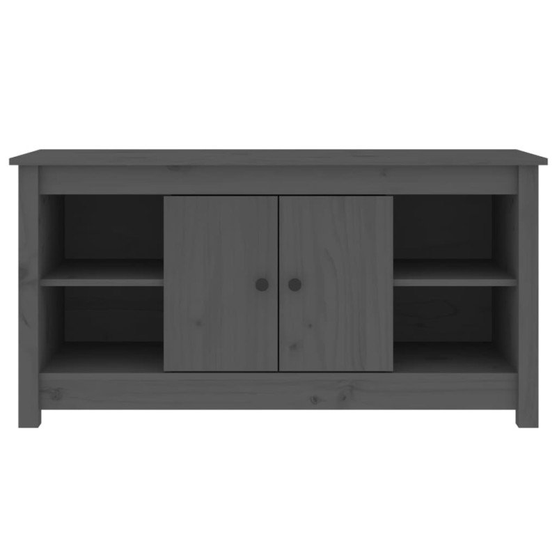 vidaXL TV skrinka sivá 103x36,5x52 cm masívna borovica