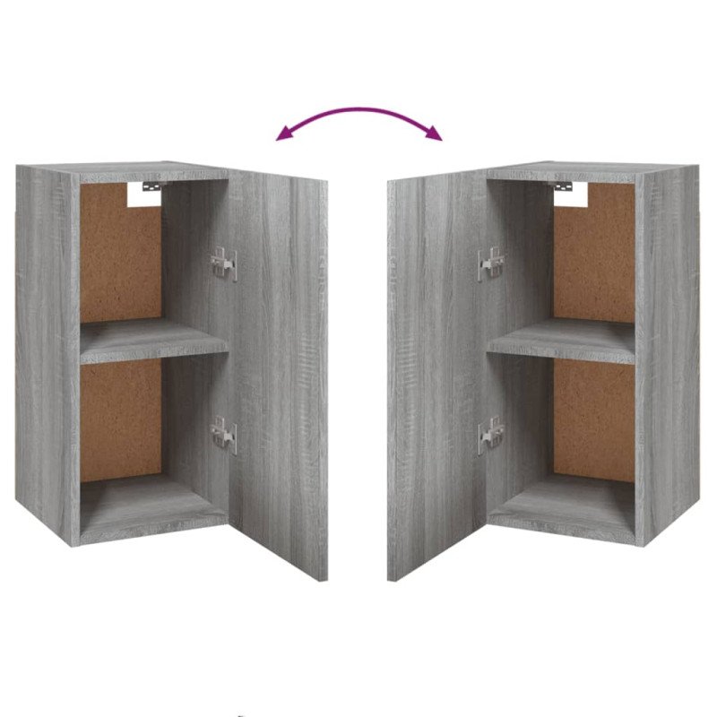 vidaXL TV skrinky 2 ks sivý dub sonoma 30,5x30x60 cm spracované drevo