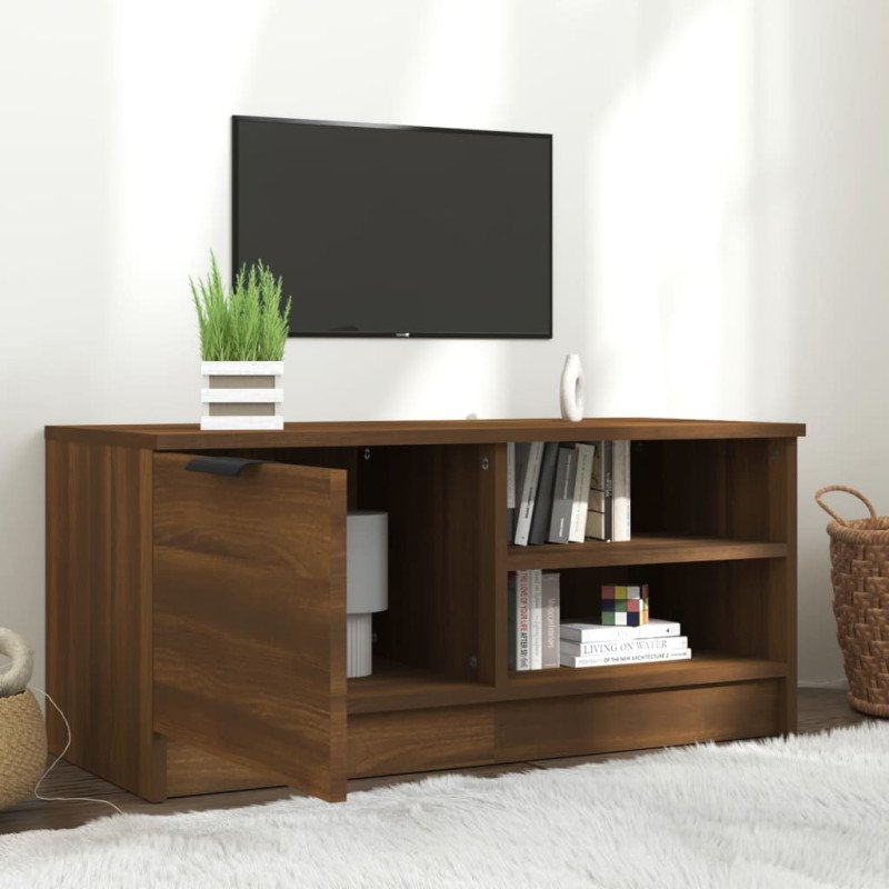 vidaXL TV skrinka hnedý dub 80x35x36,5 cm spracované drevo