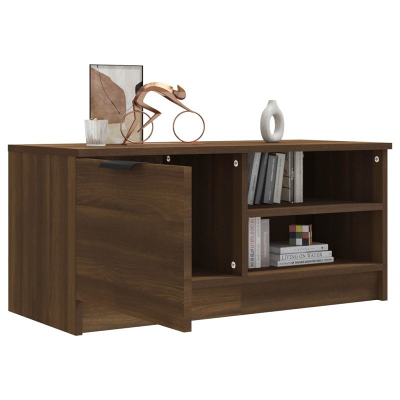 vidaXL TV skrinka hnedý dub 80x35x36,5 cm spracované drevo