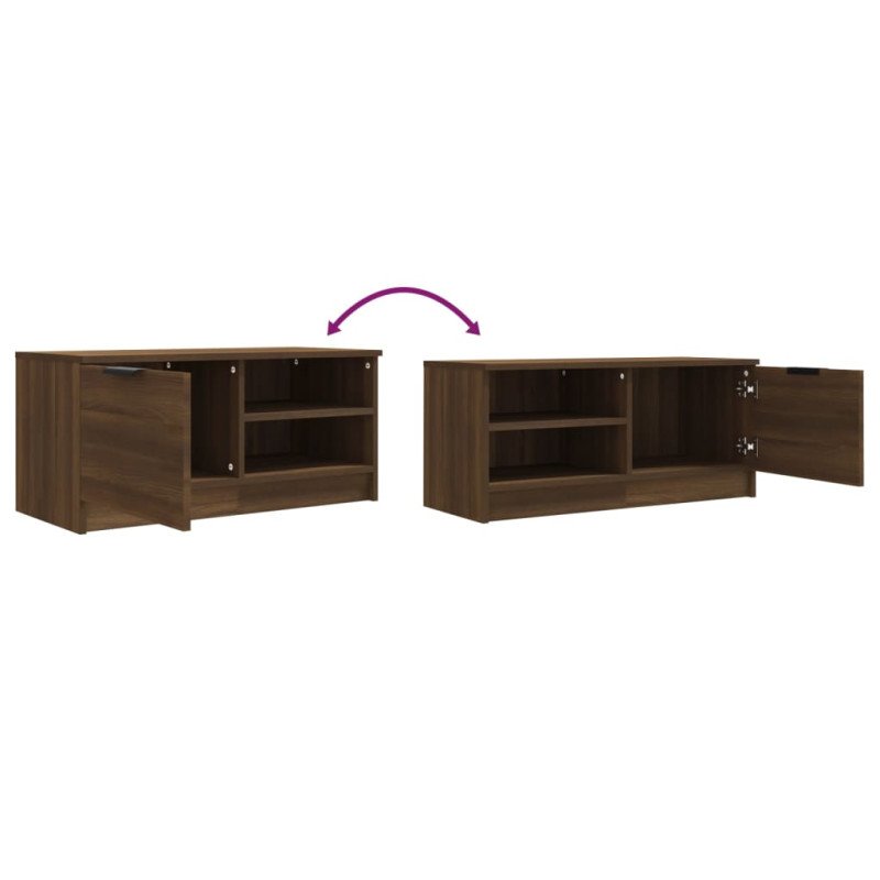 vidaXL TV skrinka hnedý dub 80x35x36,5 cm spracované drevo