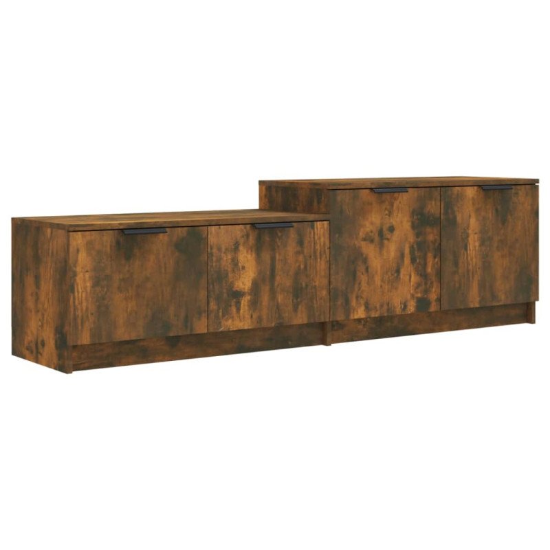 vidaXL TV skrinka dymový dub 158,5x36x45 cm spracované drevo