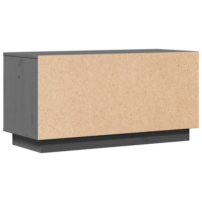 vidaXL TV skrinka sivá 80x34x40 cm masívna borovica