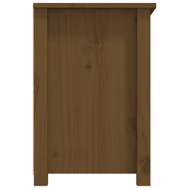 vidaXL TV skrinka medovo-hnedá 79x35x52 cm masívna borovica