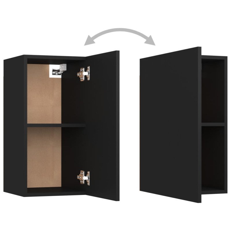 vidaXL TV skrinky 7 ks čierne 30,5x30x60 cm drevotrieska