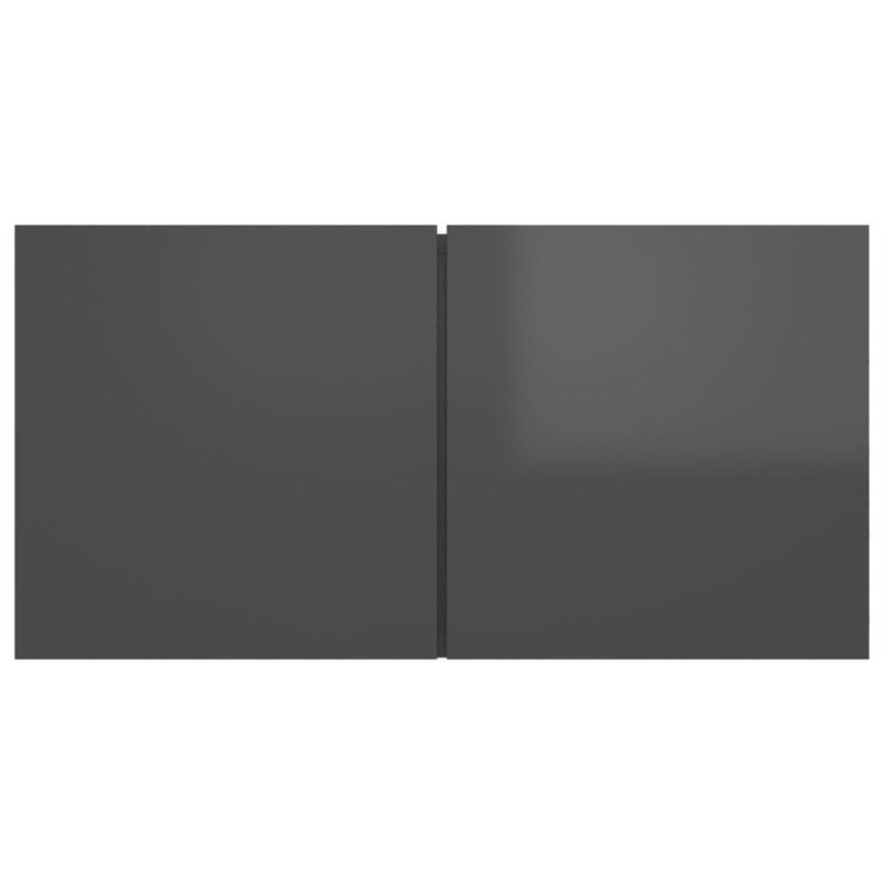 vidaXL 6-dielna súprava TV skriniek lesklá sivá drevotrieska  vidaXL 6-dielna súprava TV skriniek lesklá sivá drevotrieska