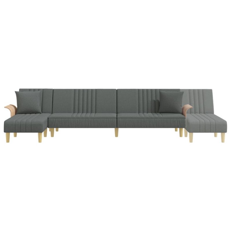 vidaXL Pohovka v tvare L tmavosivá 279x140x70 cm látka
