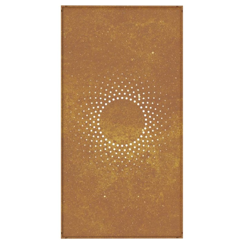 vidaXL Záhradná dekorácia 105x55 cm, cortenová oceľ, slnko