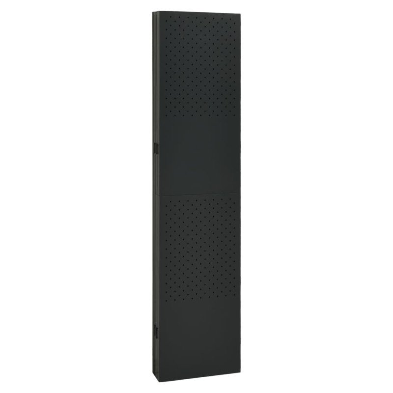 vidaXL 6-panelové paravány 2 ks čierne 240x180 cm oceľ