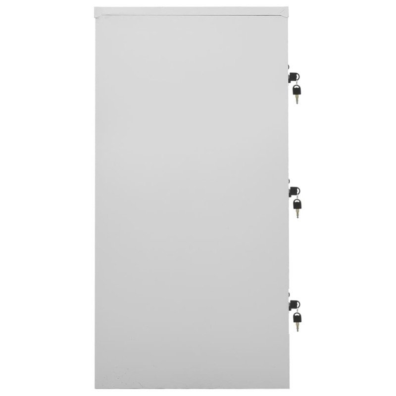 vidaXL Uzamykacie skrinky 2 ks bledosivé a zelené 90x45x92,5 cm oceľové
