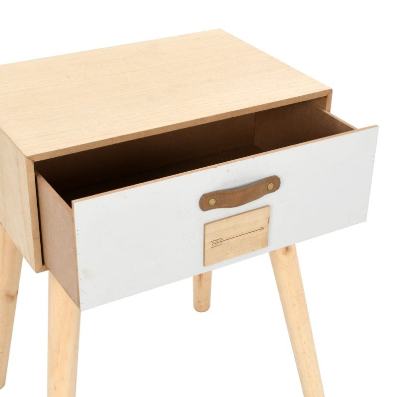 vidaXL Nočný stolík so zásuvkou 44x30x58,5 cm masívne borovicové drevo