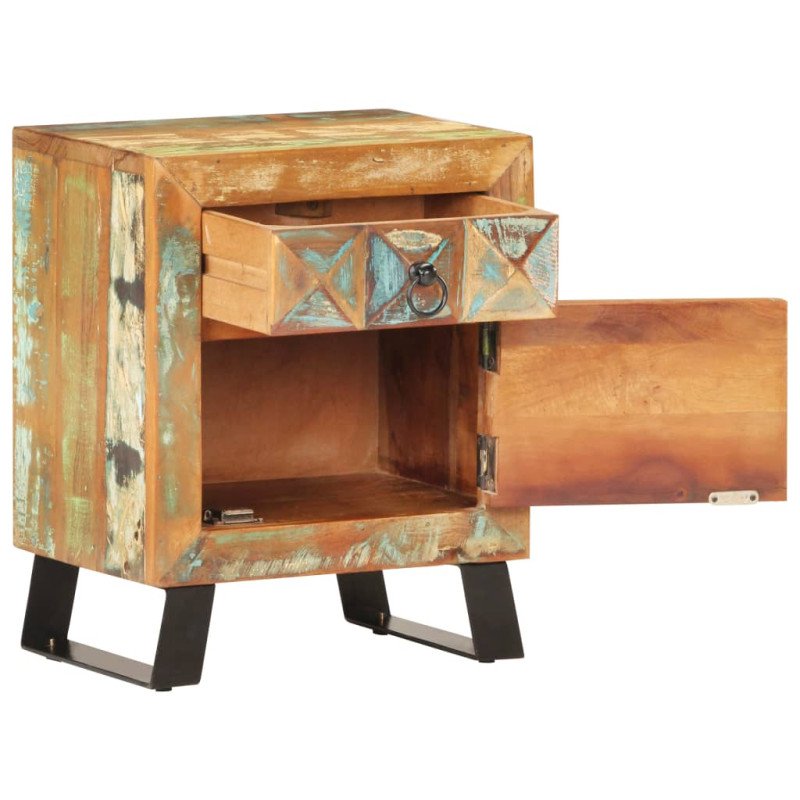 vidaXL Nočný stolík 40x30x50 cm masívne recyklované drevo
