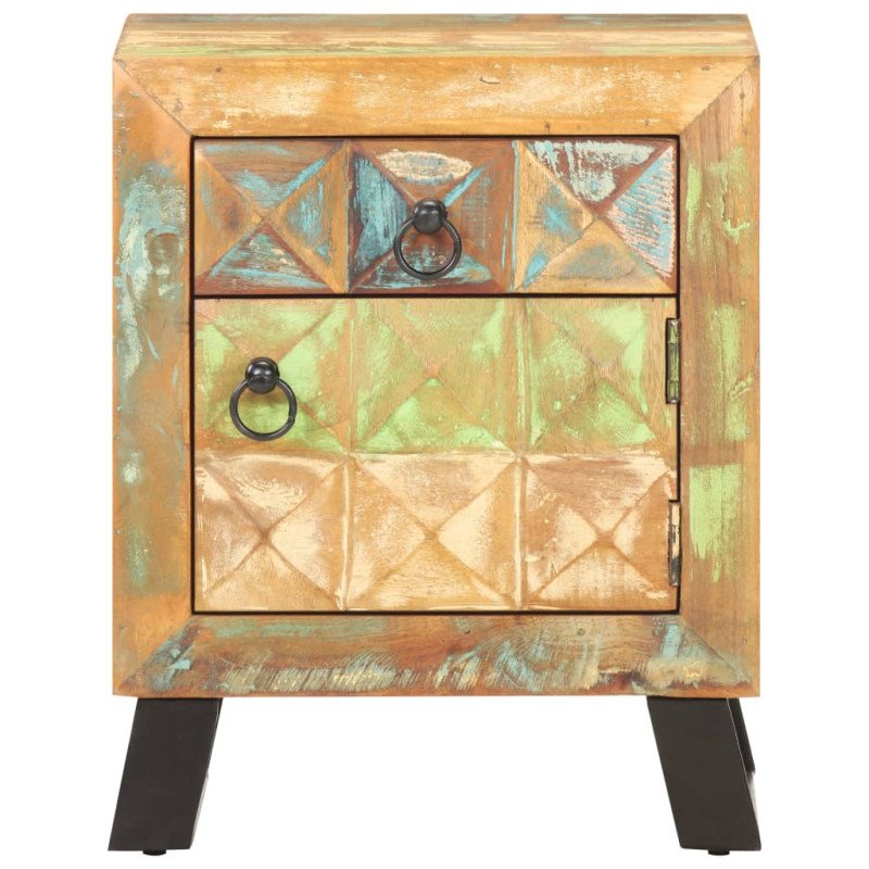 vidaXL Nočný stolík 40x30x50 cm masívne recyklované drevo