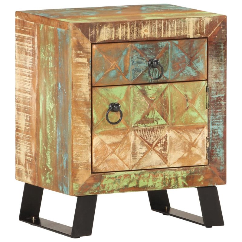 vidaXL Nočný stolík 40x30x50 cm masívne recyklované drevo