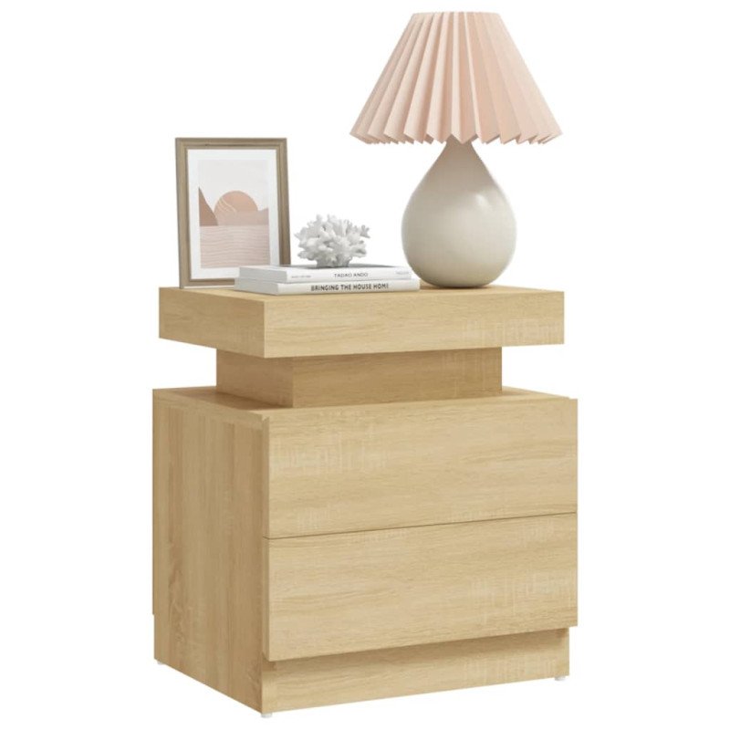 vidaXL Nočný stolík dub sonoma 45x35x52 cm drevotrieska