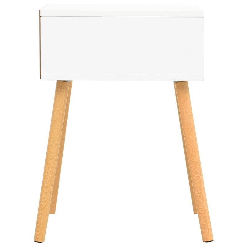 vidaXL Nočné stolíky 2 ks biele a dub sonoma 40x40x56 cm drevotrieska
