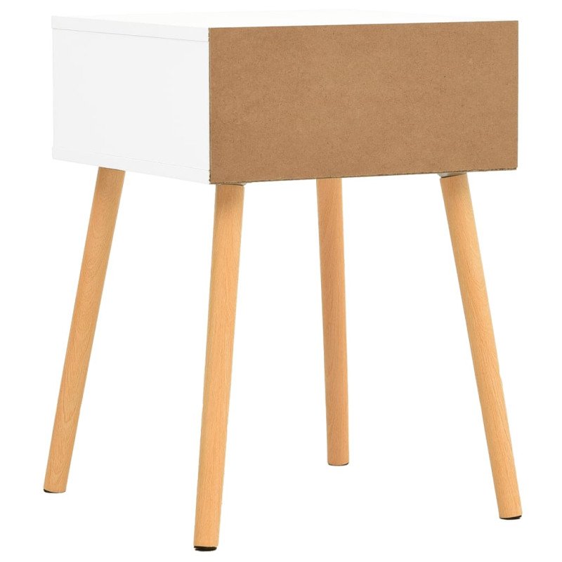 vidaXL Nočné stolíky 2 ks biele a dub sonoma 40x40x56 cm drevotrieska