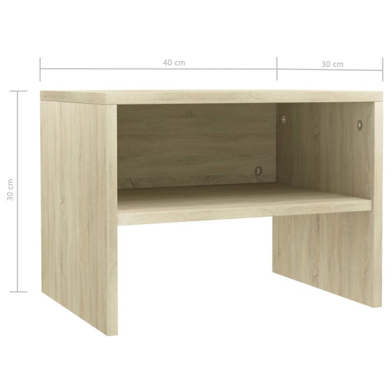 vidaXL Nočný stolík dub sonoma 40x30x30 cm drevotrieska 
