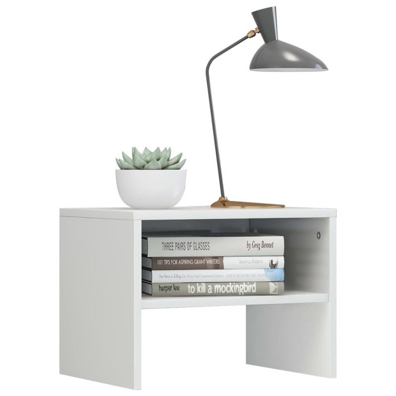 vidaXL Nočné stolíky 2 ks biele 40x30x30 cm drevotrieska vysokolesklé 