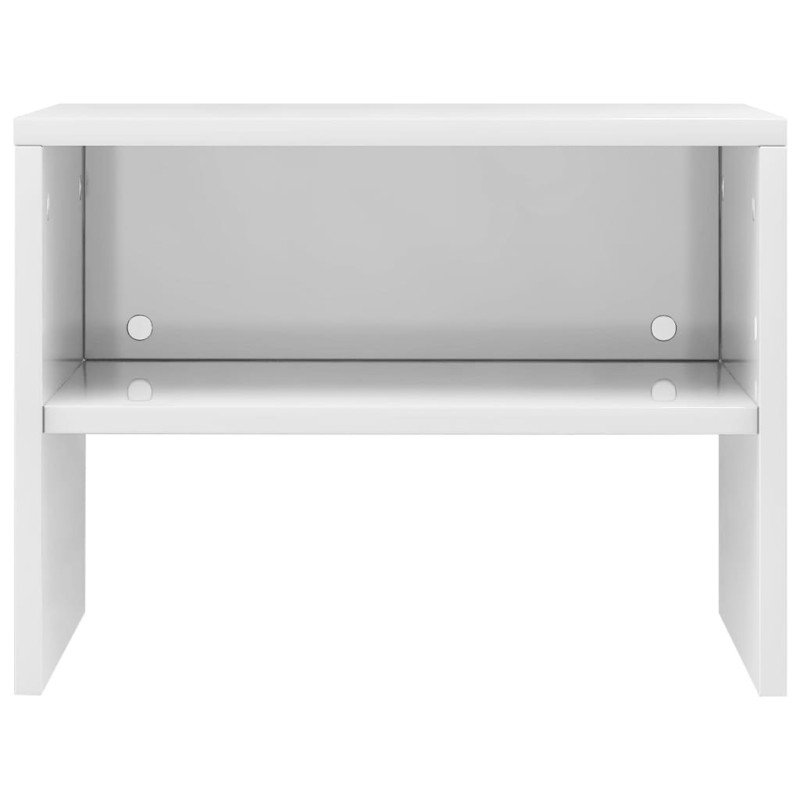 vidaXL Nočné stolíky 2 ks biele 40x30x30 cm drevotrieska vysokolesklé 