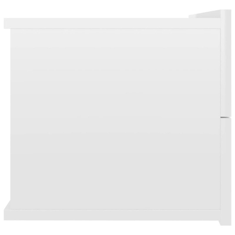 vidaXL Nočné stolíky 2 ks, lesklé biele 40x30x30 cm, kompozitné drevo