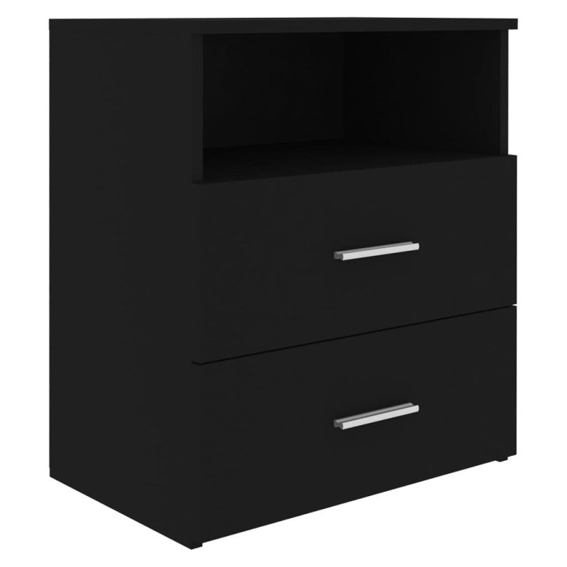 vidaXL Nočný stolík čierny 50x32x60 cm