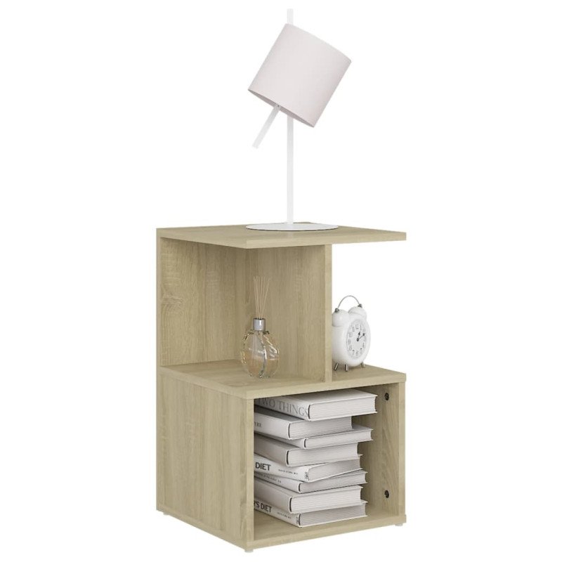 vidaXL Nočné stolíky 2 ks, dub sonoma 35x35x55 cm, kompozitné drevo