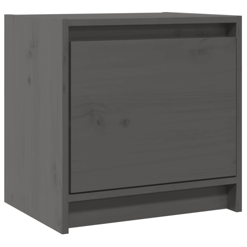 vidaXL Nočný stolík sivý 40x30,5x40 cm borovicový masív