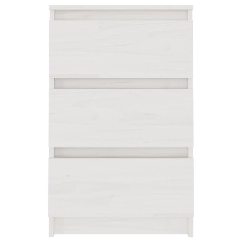 vidaXL Nočné stolíky 2 ks biele 40x29,5x64 cm borovicový masív